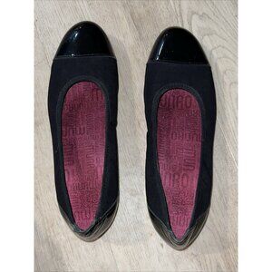 Munro Black Patent Leather and Nylon Fabric Shoes Size 9 M